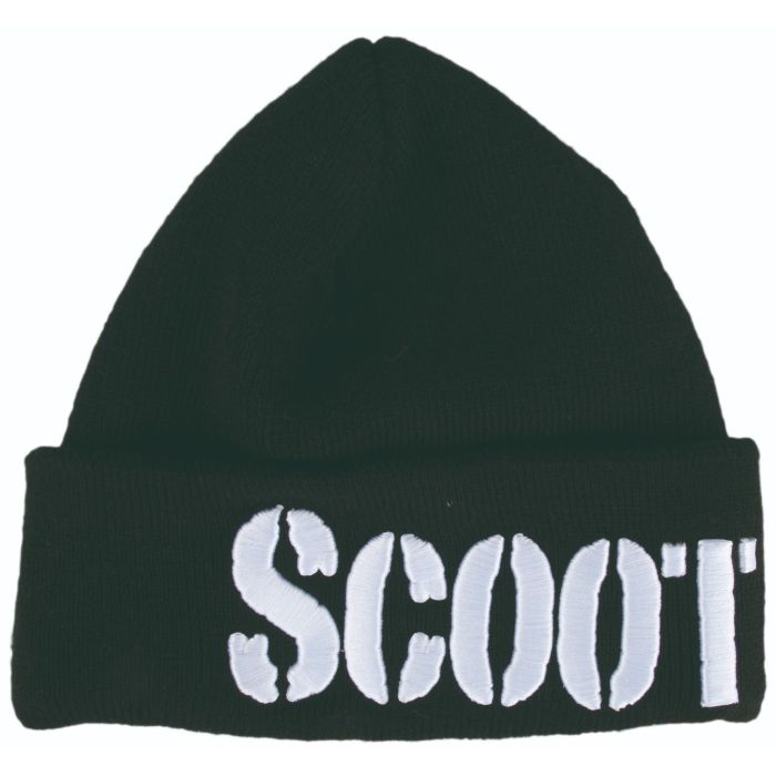 Chilli beanie scoot or die black