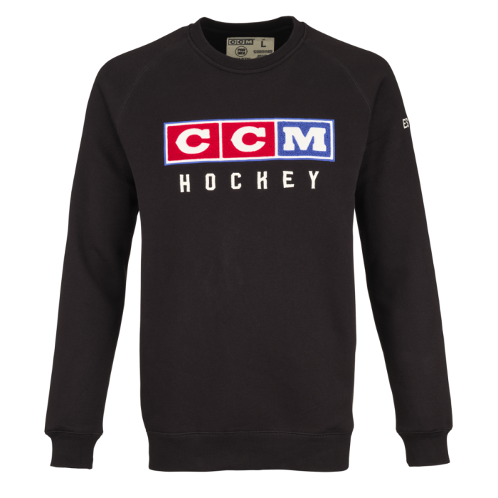 CCM Vintage Fleece Crew Sweater Zwart