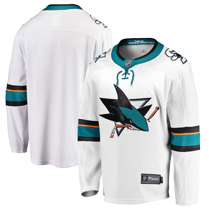 Fanatics Breakaway Jersey Away San Jose Sharks White