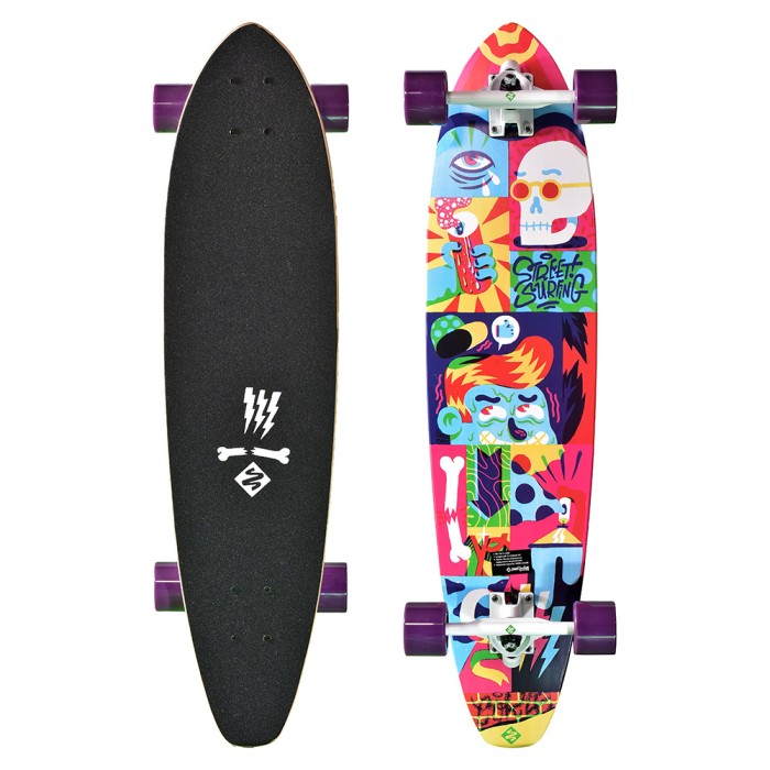 Street Surfing Cut Kicktail Longboard 36" Comics