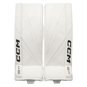 CCM Axis F5 Goalie Leg Pads JR White