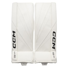 CCM Axis F5 Goalie Leg Pads JR White
