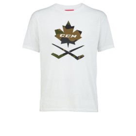 CCM CAMO S/S TEE SR White S