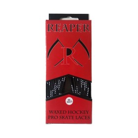 Reaper Waxed Hockey Skate Laces Molded Tip Black