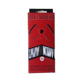 Reaper Waxed Hockey Skate Laces Molded Tip White