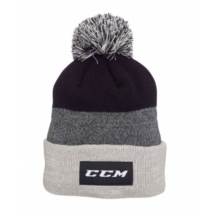 CCM TEAM Cuffed Pom Knit Zwart One Size