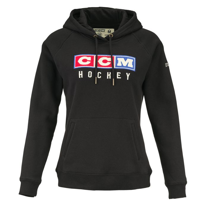 CCM Vintage Pullover Fleece Hoodie Zwart