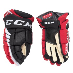CCM JETSPEED FT4 Handschoenen JR Zwart/Rood/Wit 10"