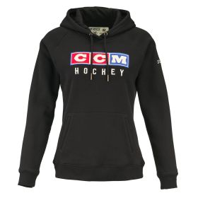 CCM Vintage Pullover Fleece Hoodie Zwart